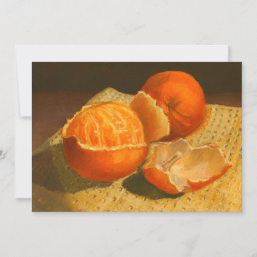 Orangene Kunst Einladung (Vorderseite)