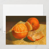 Orangene Kunst Einladung (Vorne/Hinten)