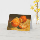 Orangene Kunst Karte (Gelbe Blume)