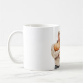 Orangene Kürbisse Blonder Mann Kaffeetasse (Links)