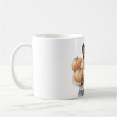 Orangene Kürbisse Schwarzer Mann Kaffeetasse (Links)