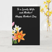 Orangene Lily Muttertags-Karte Karte (Gelbe Blume)