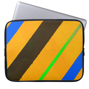 Orangene Linien Laptopschutzhülle