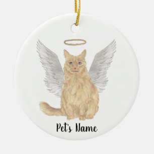 Orangene Maine Coon Sympathie Gedenken Keramik Ornament