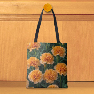 Orangene Nelken Bild Nr. 2 Tragetasche Tasche