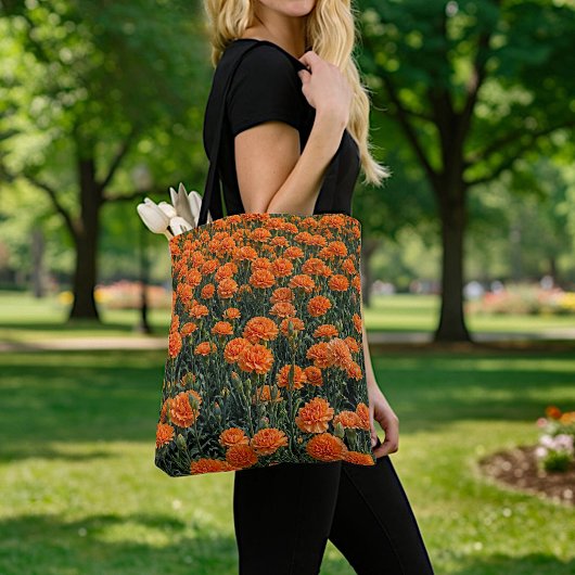 Orangene Nelken-Tasche Tasche