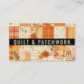 Orangene Patchwork-Quilt-Handmade-Kleidung  Visitenkarte (Vorderseite)