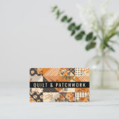 Orangene Patchwork-Quilt-Handmade-Kleidung Visitenkarte (Stehend Vorderseite)