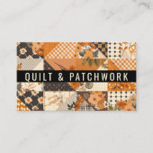 Orangene Patchwork-Quilt-Handmade-Kleidung Visitenkarte (Vorderseite)