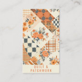 Orangene Patchwork-Quilt-Handmade-Kleidung Visitenkarte (Vorderseite)