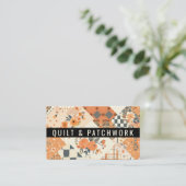 Orangene Quilt-Patchwork-Handmade-Kleidung Visitenkarte (Stehend Vorderseite)