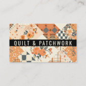Orangene Quilt-Patchwork-Handmade-Kleidung Visitenkarte (Vorderseite)