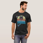 Orangene Retro-Katze T-Shirt (Vorne ganz)