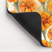 Orangene Ringelblumen-Blütenmuster Mousepad (Ecke)