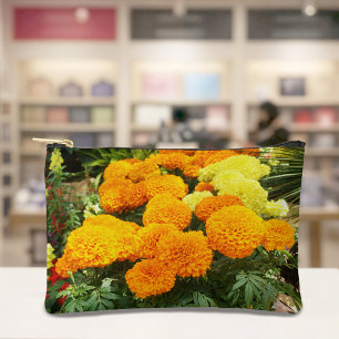 Orangene Ringelblumen-Tasche Zubehörtasche