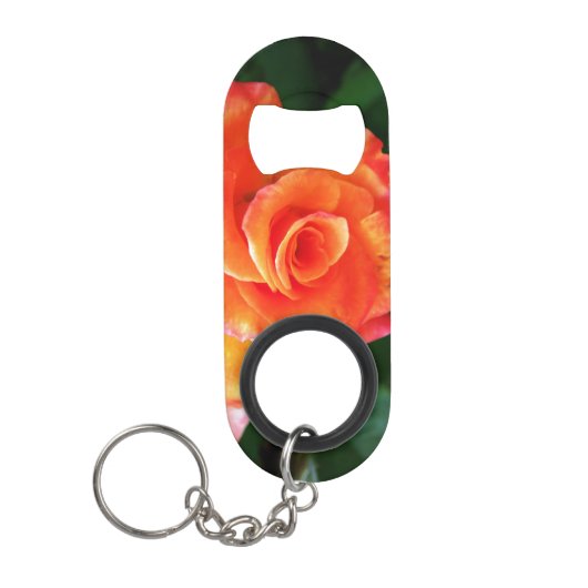 Orangene Rose Mini Flaschenöffner (Vorderseite)