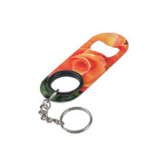 Orangene Rose Mini Flaschenöffner (Rückseite Schrägansicht)