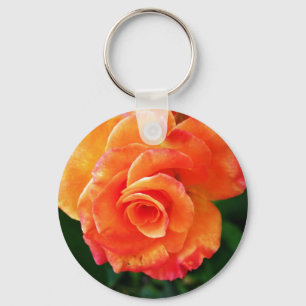 Orangene Rose Schlüsselanhänger