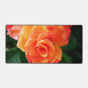 Orangene Rose Schreibtischunterlage
