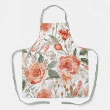 Orangene Rosen Wasserfarbe Botanisch Korallen Blum