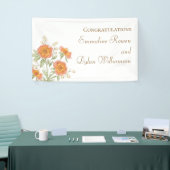 Orangene Rosenhochzeit Banner (Messeveranstaltung)
