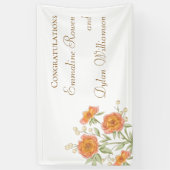 Orangene Rosenhochzeit Banner (Vertikal)