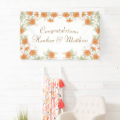 Orangene Rosenhochzeit Banner (Insitu)