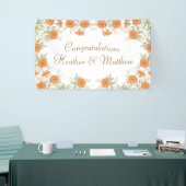 Orangene Rosenhochzeit Banner (Messeveranstaltung)