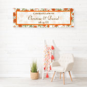 Orangene Rosenhochzeit Banner (Insitu)