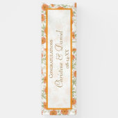 Orangene Rosenhochzeit Banner (Vertikal)