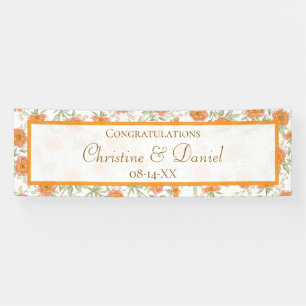 Orangene Rosenhochzeit Banner
