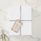 Orangene Rosenhochzeit Geschenkanhänger (Mit Garn)