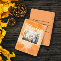 Orangene rustikale Aquarell-Weihnachtskarte