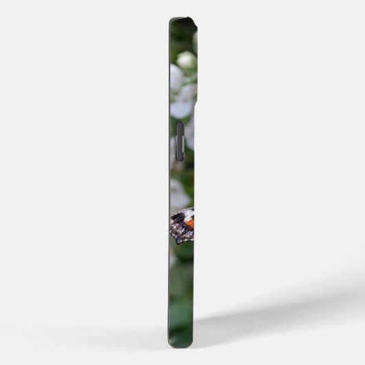 Orangene Schmetterlinge und weiße Blüten Case-Mate iPhone Hülle (Rückseite / Rechts)