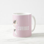 Orangene Schwarz Weiße Katze Kaffeetasse (VorderseiteRechts)
