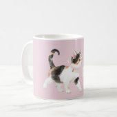 Orangene Schwarz Weiße Katze Kaffeetasse (Vorderseite Links)