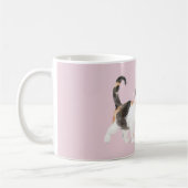 Orangene Schwarz Weiße Katze Kaffeetasse (Links)