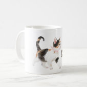 Orangene Schwarz Weiße Katze Kaffeetasse (Vorderseite Links)