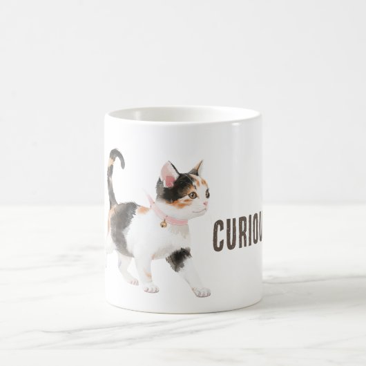 Orangene Schwarz Weiße Katze Kaffeetasse (Mittel)