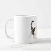 Orangene Schwarz Weiße Katze Kaffeetasse (Links)