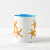 Orangene Seesterne Tasse (Zentrum)