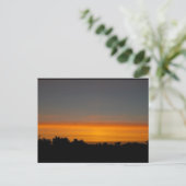 Orangene Silhouette Skyline Postkarte (Stehend Vorderseite)