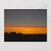Orangene Silhouette Skyline Postkarte (Vorderseite)