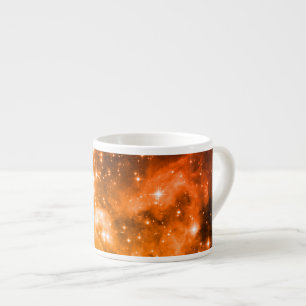 Orangene Sterne Espressotasse