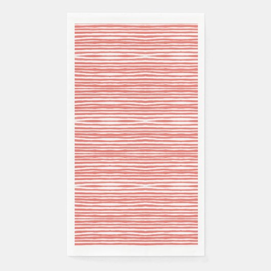 Orangene Streifen, Linien Serviette (Vorderseite)