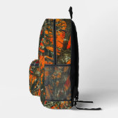 Orangene Tarnung  Bedruckter Rucksack (Rechts)