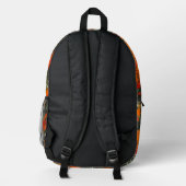 Orangene Tarnung  Bedruckter Rucksack (Rückseite)