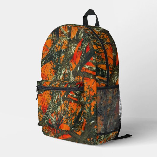 Orangene Tarnung  Bedruckter Rucksack (Rückseitige Ecke Rechts)