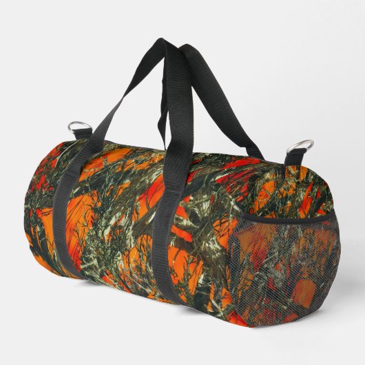 Orangene Tarnung Duffle Bag (Rechte Ecke)