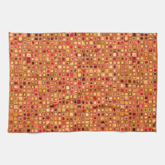 Orangene 'Terrakotta'-Textur-Mosaikfliesen-Muster Handtuch